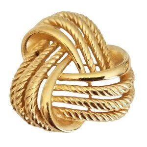 Napier Gold Tone Vintage Love Knot Brooch Pin, Signed M171